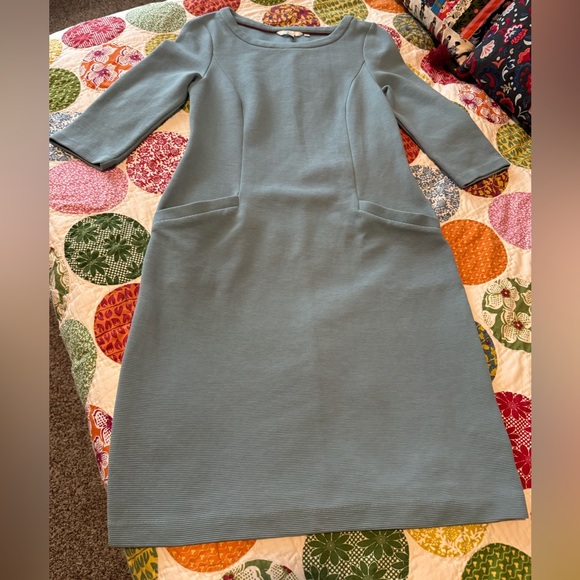 Boden Jasmin Powder Blue Ottoman Dress 8 Long - Picture 5 of 11